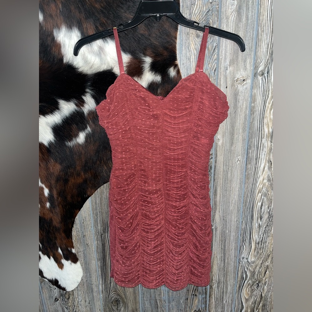 Haute Monde size medium mauve colored tulle mini dress nwot